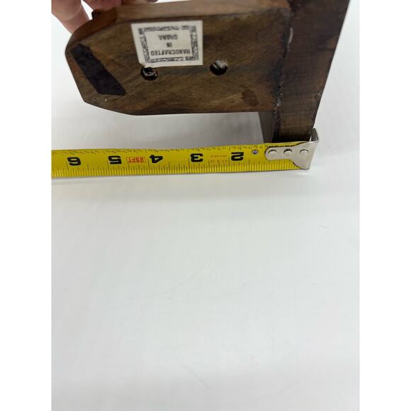 Man Modern Abstract Art Wood Sculture Thinking Book End Tranquility Handcrafted - Picture 7 of 16